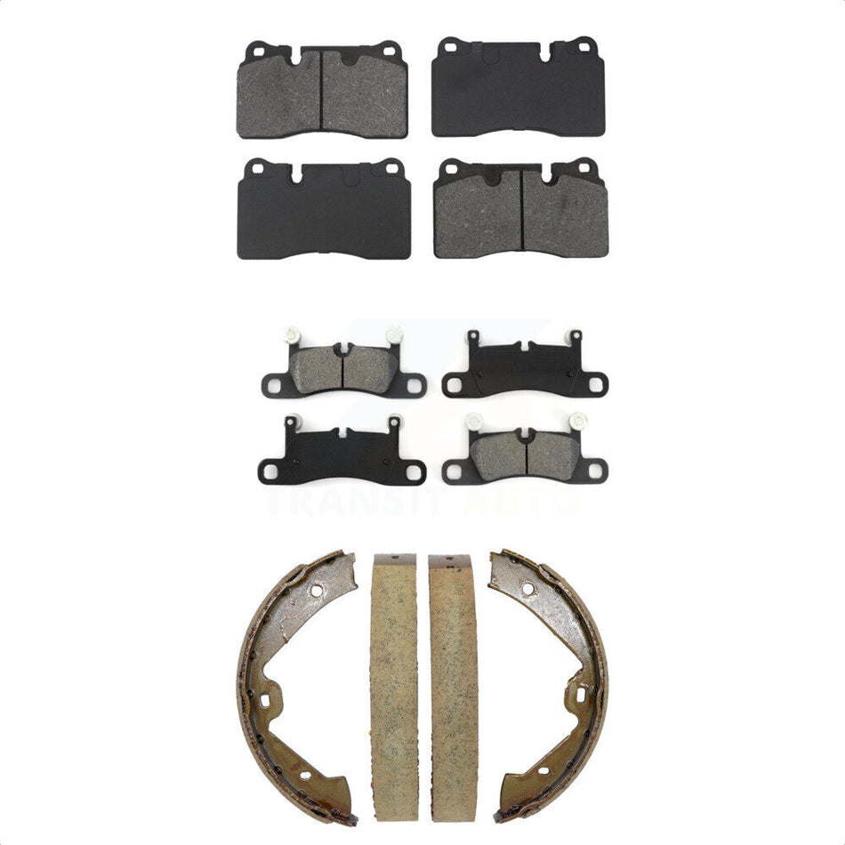 Front Rear Semi-Metallic Brake Pads And Parking Shoes Kit For Volkswagen Touareg KSN-100974