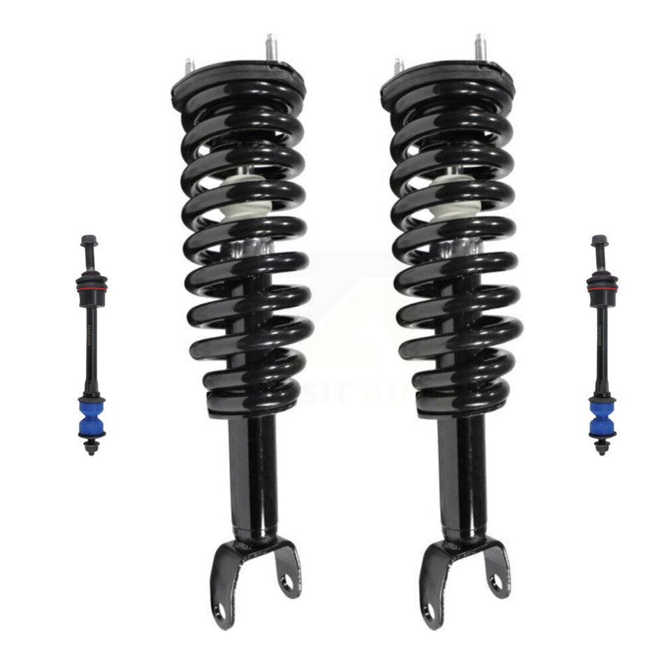 Front Complete Shock Assembly And TOR Link Kit For Dodge Dakota Mitsubishi Raider Excludes Rear Wheel Drive TRX Lift Kits 4WD KSS-100487