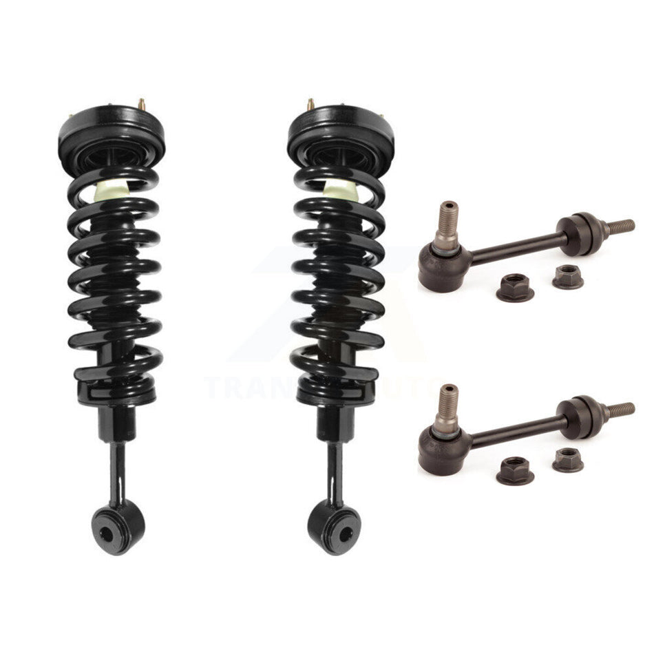 Front Complete Shock Assembly And TOR Link Kit For 2004 Ford F-150 4WD Excludes Rear Wheel Drive Vehicles With Torsion Suspension Lift Kits KSS-100502