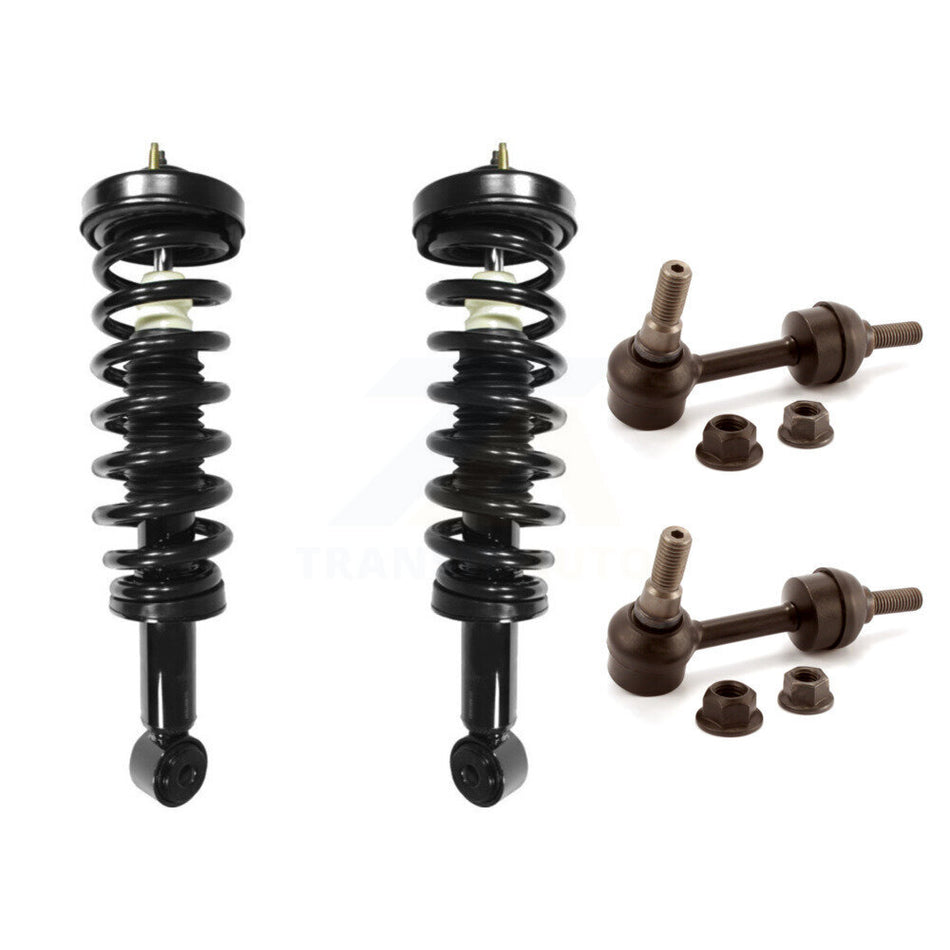 Front Complete Shock Assembly And TOR Link Kit For 2004 Ford F-150 RWD Excludes All Wheel Drive Vehicles With Torsion Suspension Lift Kits KSS-100504