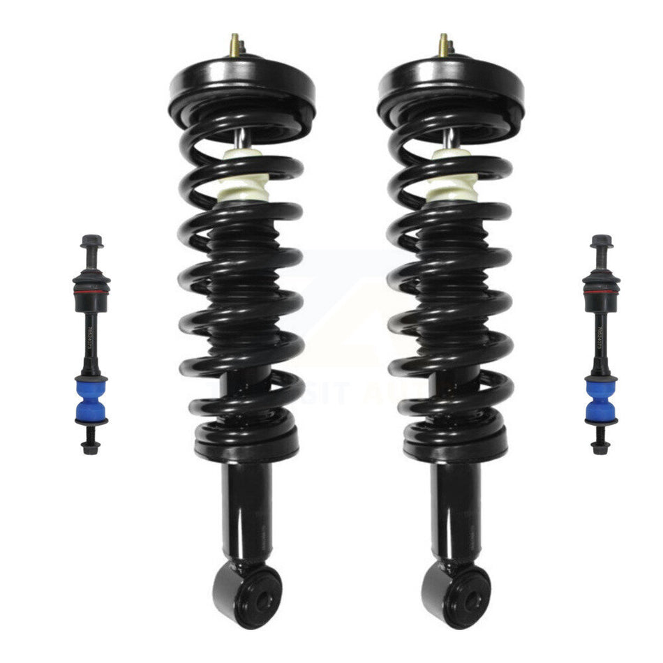 Front Complete Shock Assembly And TOR Link Kit For 2006-2008 Ford F-150 Lincoln Mark LT Excludes All Wheel Drive Vehicles With Torsion Suspension Lift Kits RWD KSS-100505