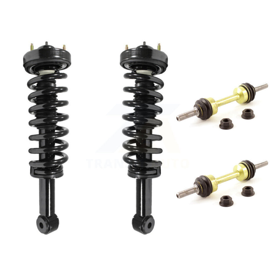 Front Complete Shock Assembly And TOR Link Kit For 2007-2013 Ford Expedition Lincoln Navigator Excludes Continuous Control Dampening KSS-100533