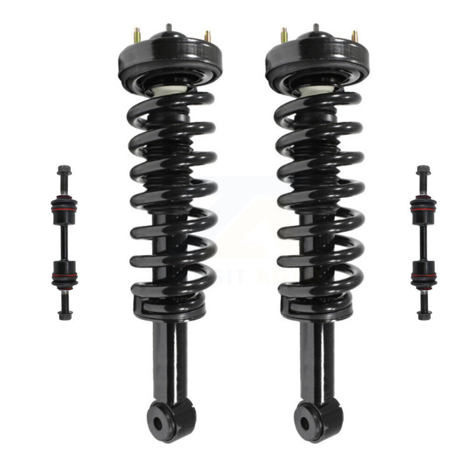 Front Complete Shock Assembly And TOR Link Kit For 2007-2013 Ford Expedition Lincoln Navigator Excludes Continuous Control Dampening KSS-100533