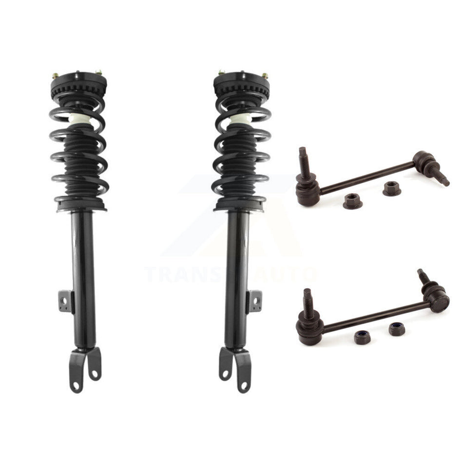 Front Complete Shock Assembly And TOR Link Kit For Chrysler 300 Fits C Models with V8 Engines Limited Model V6 Engines; Excludes All Wheel Drive KSS-100552