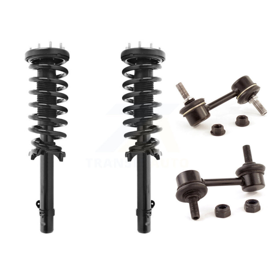 Front Complete Shock Assembly And TOR Link Kit For 2008-2012 Honda Accord Sedan with 3.5L Excludes all Four Cylinder Models V6 Coupe KSS-100574