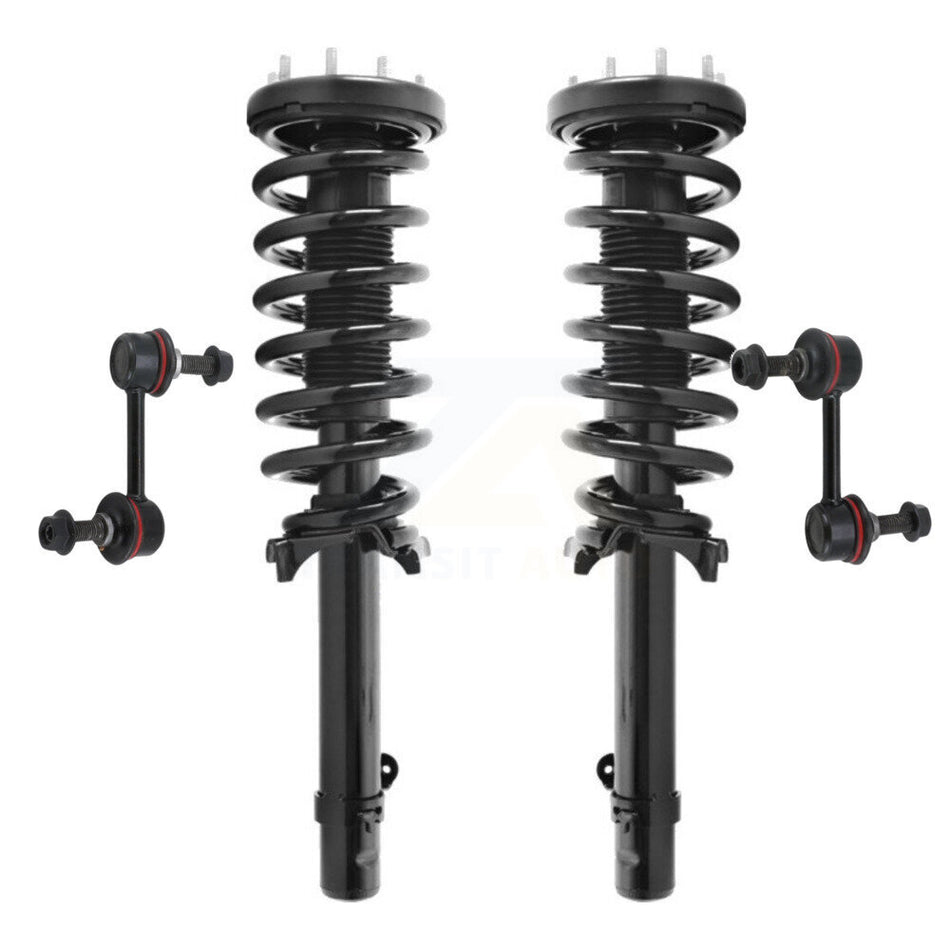 Front Complete Shock Assembly And TOR Link Kit For 2008-2012 Honda Accord Sedan with 3.5L Excludes all Four Cylinder Models V6 Coupe KSS-100574