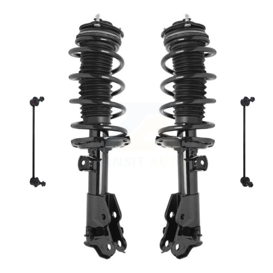 Front Complete Shock Assembly And TOR Link Kit For 2012 Honda Civic LX EX Base EX-L Hybrid-L GX DX HF Hybrid with Sedan Excludes Coupe Si Model KSS-100580