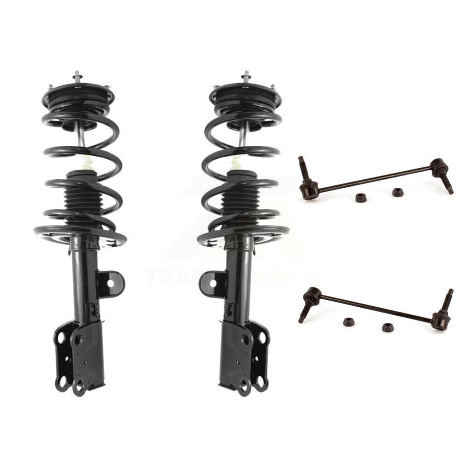 Front Complete Shock Assembly And TOR Link Kit For 2013-2019 Ford Taurus Limited SE SEL with 3.5L Excludes SHO Police Models 4 Cylinder Engine KSS-100595