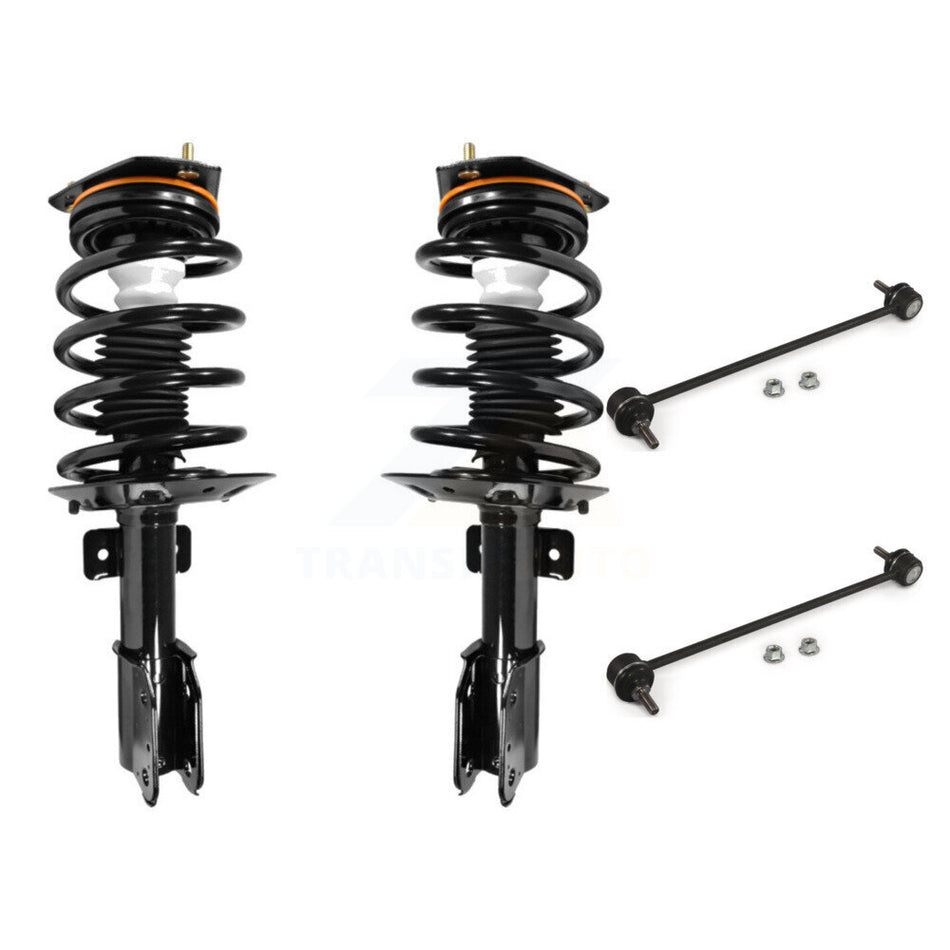 Front Complete Shock Assembly And TQ Link Kit For Chevrolet Uplander Pontiac Montana Buick Terraza Saturn Relay Excludes All Wheel Drive FWD KSS-100823