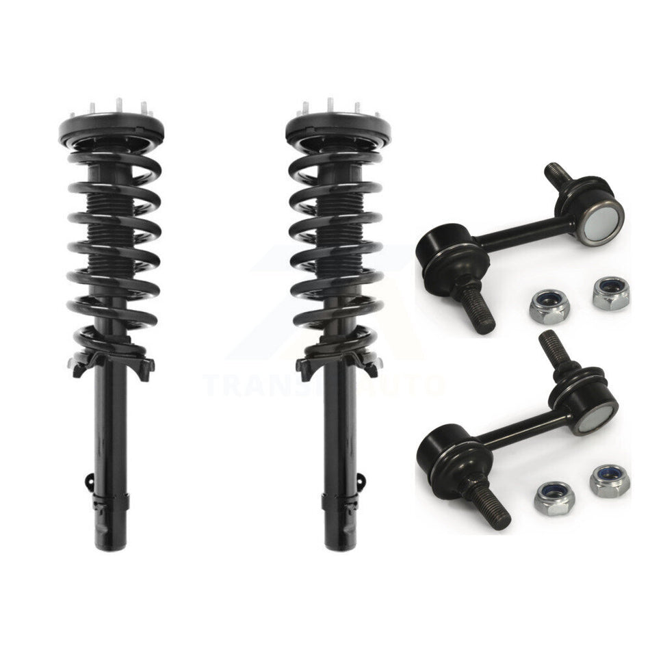 Front Complete Shock Assembly And TQ Link Kit For 2008-2012 Honda Accord Sedan with 3.5L Excludes all Four Cylinder Models V6 Coupe KSS-100863