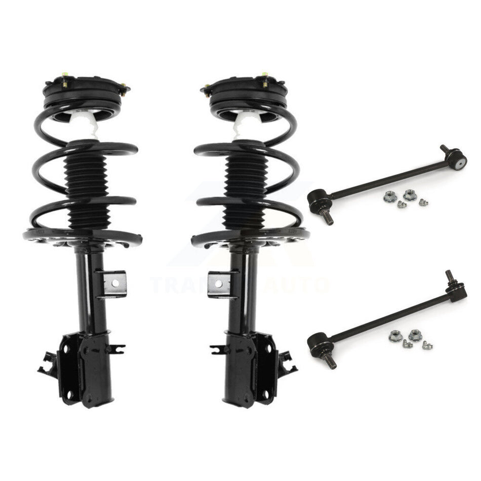 Front Complete Shock Assembly And TQ Link Kit For 2013-2018 Nissan Altima Sedan with FWD 2.5L Excludes Coupe V6 Engine KSS-100884