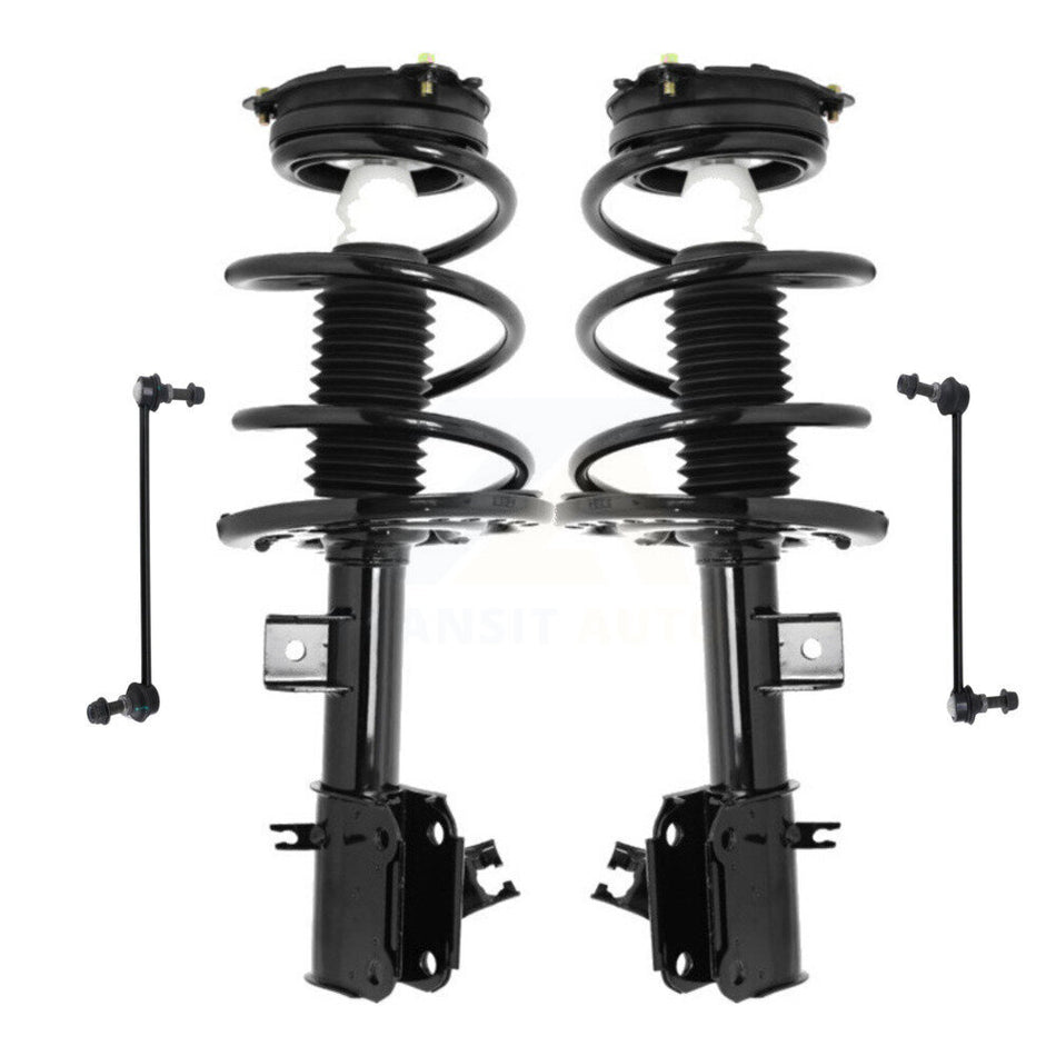 Front Complete Shock Assembly And TQ Link Kit For 2013-2018 Nissan Altima Sedan with FWD 2.5L Excludes Coupe V6 Engine KSS-100884