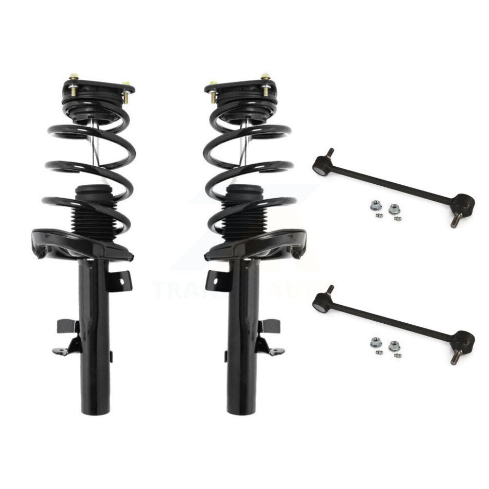Front Complete Shock Assembly And TQ Link Kit For 2012-2018 Ford Focus Excludes Electric Engine Turbo KSS-100920