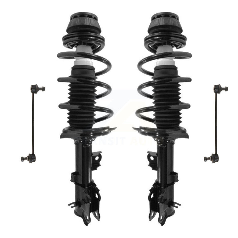 Front Complete Shock Assembly And TQ Link Kit For 2012-2017 Hyundai Accent Kia Rio KSS-100933