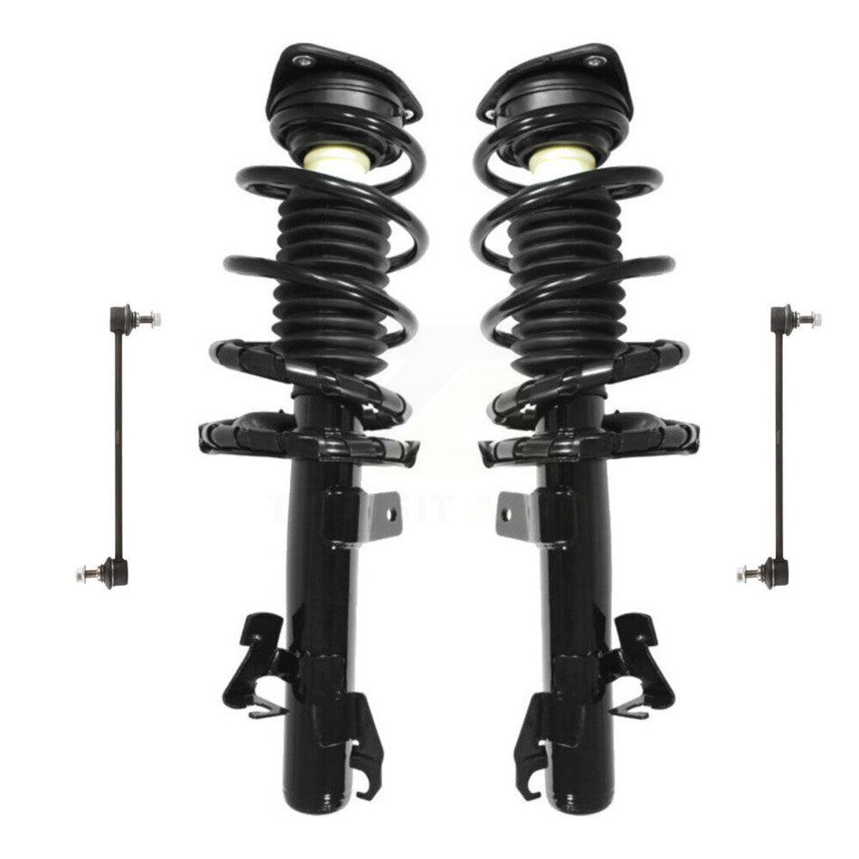 Front Complete Shock Assembly And TQ Link Kit For Mazda 3 5 Excludes MazdaSpeed Model KSS-100984