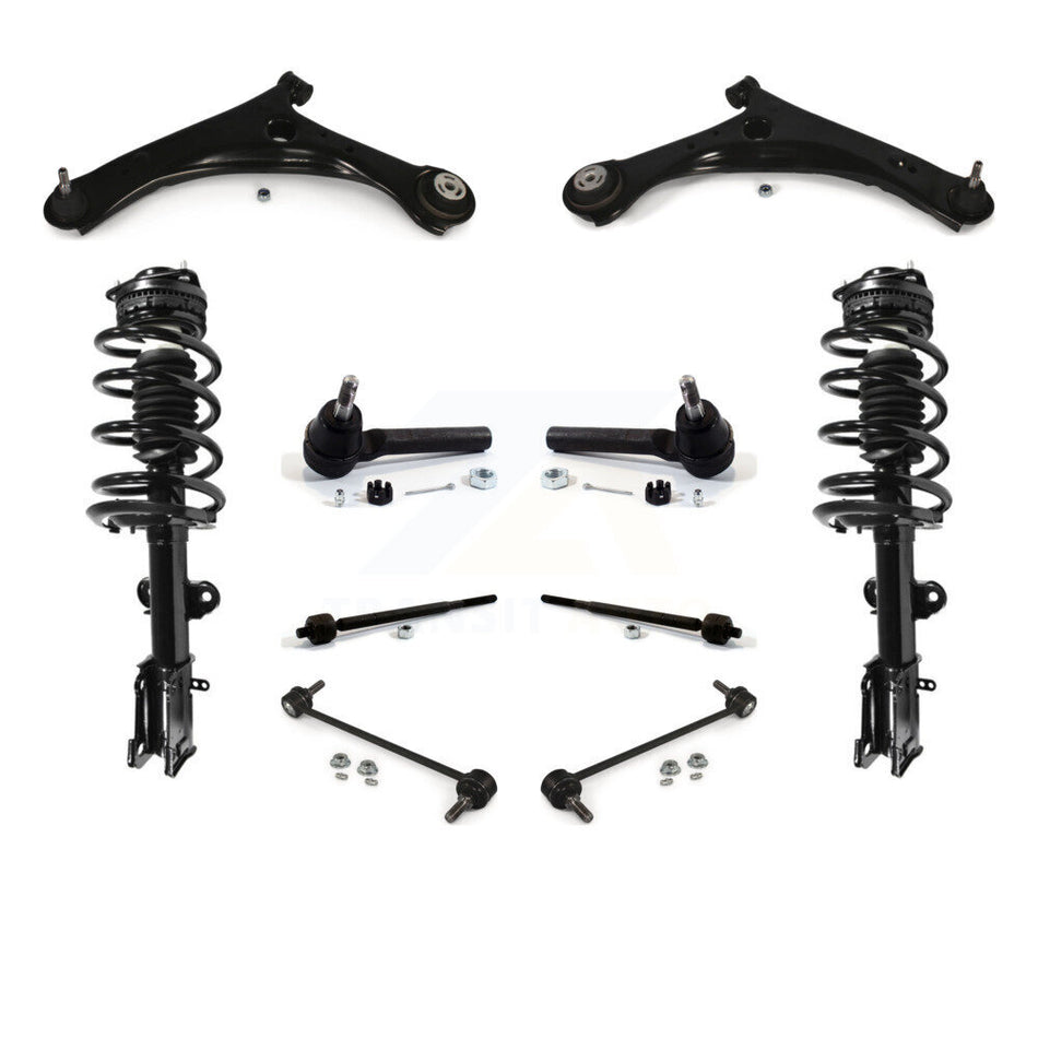 Front Control Arms And Complete Shock Tie Rods Link Sway Bar Kit (10Pc) For 2008-2010 Chrysler Town & Country Dodge Grand Caravan EXCLUDES MODELS WITH NIVOMAT REAR SUSPENSION KSS-103927