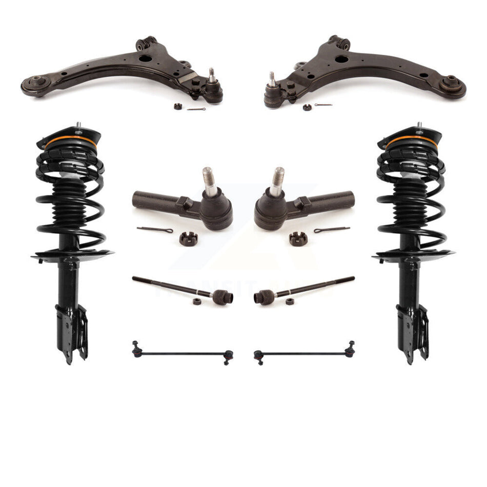 Front Control Arms And Complete Shock Tie Rods Link Sway Bar Suspension Kit (10Pc) For 2008-2009 Buick LaCrosse Allure Excludes 17" 18" Wheels Police Taxi Models 5.3L KSS-103941