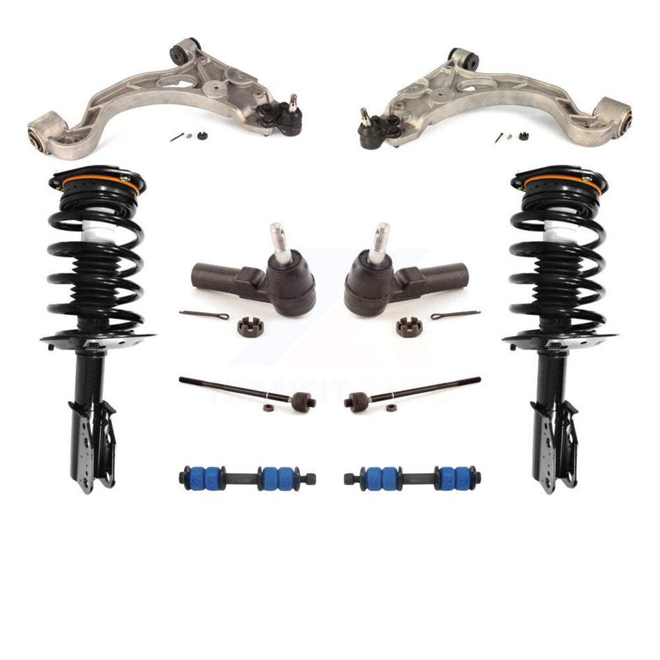 Front Control Arms And Complete Shock Tie Rods Link Sway Bar Suspension Kit (10Pc) For 2000-2005 Buick LeSabre Cadillac DeVille Excludes Models With Electronic KSS-103943