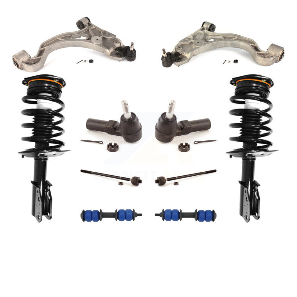 Front Control Arms And Complete Shock Tie Rods Link Sway Bar Suspension Kit (10Pc) For 2000-2005 Buick LeSabre Cadillac DeVille Excludes Models With Electronic KSS-103944