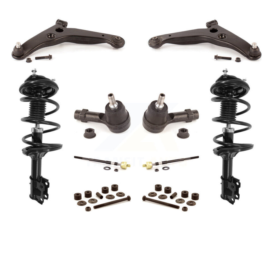 Front Control Arms Assembly And Complete Shock Tie Rods Link Sway Bar Suspension Kit (10Pc) For Mitsubishi Lancer KSS-103947