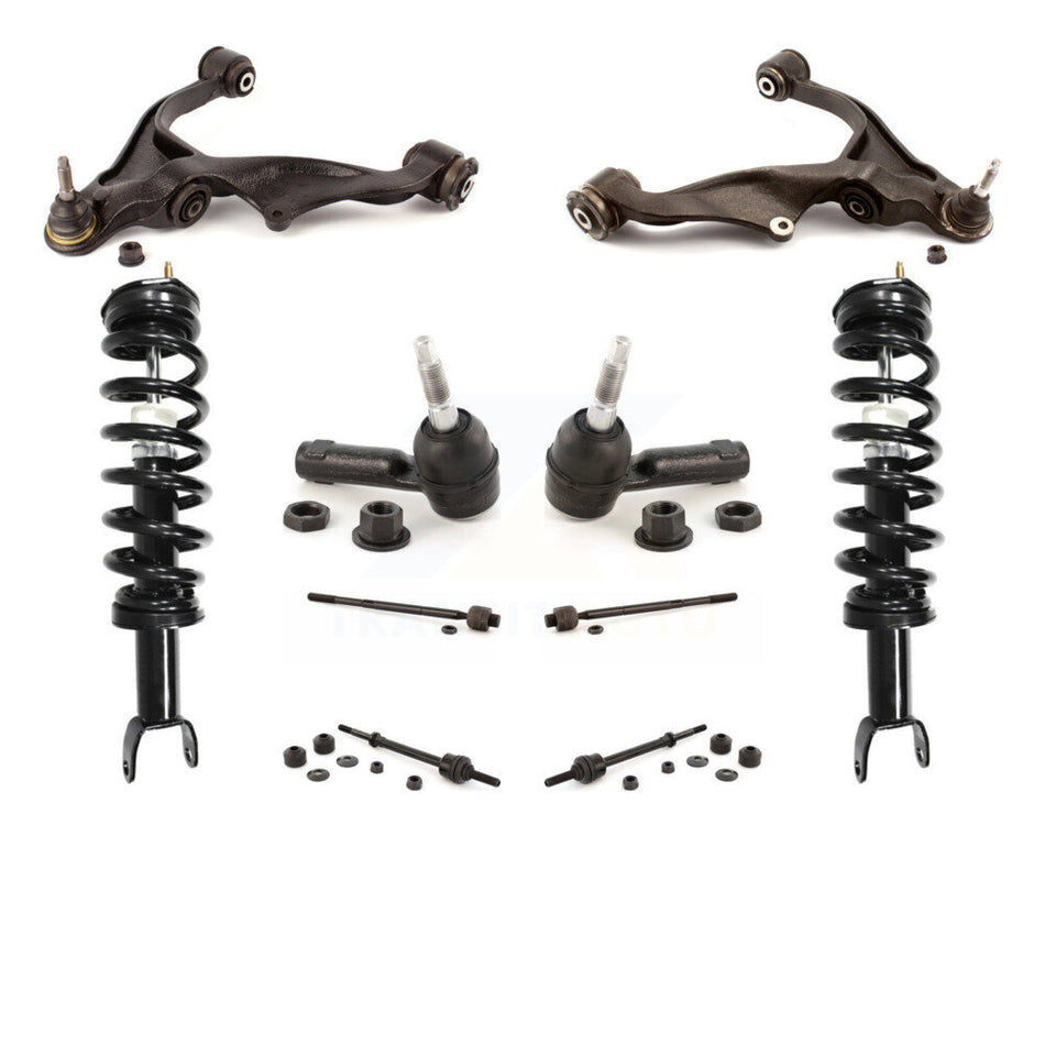 Front Control Arms Assembly And Complete Shock Tie Rods Link Sway Bar Kit (10Pc) For Ram 1500 Dodge Excludes Rear Wheel Drive TRX Models With Air Ride/Lift Suspension 4WD KSS-103974