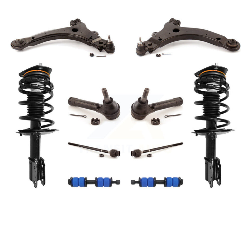 Front Control Arms And Complete Shock Tie Rods Link Sway Bar Suspension Kit (10Pc) For Pontiac Grand Prix Chevrolet Monte Carlo Excludes 17" 18" Wheels Police Taxi Models KSS-103976