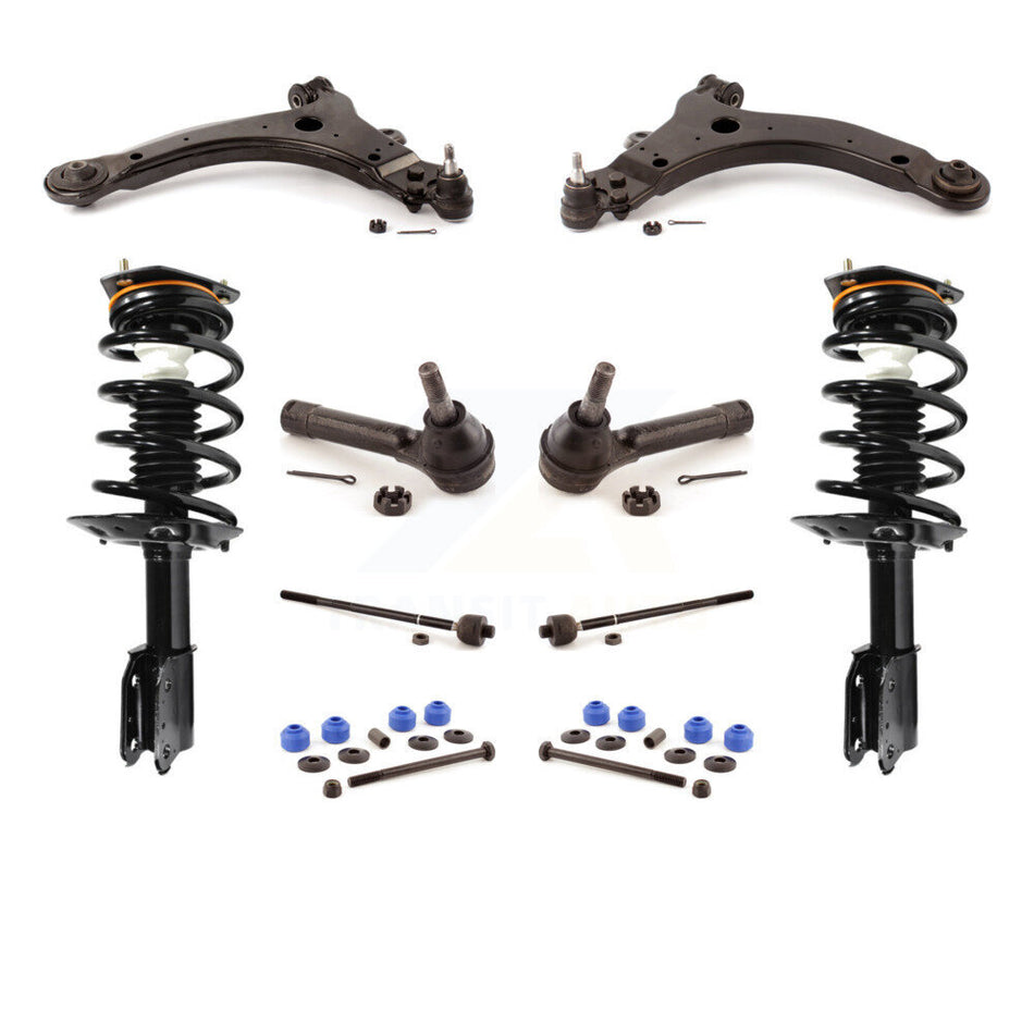 Front Control Arms Assembly And Complete Shock Tie Rods Link Sway Bar Suspension Kit (10Pc) For Chevrolet Venture Pontiac Montana Oldsmobile Silhouette Trans Sport KSS-103980