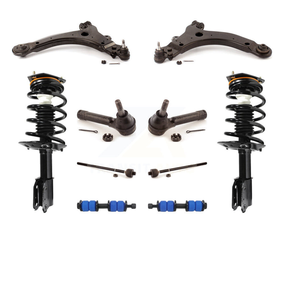 Front Control Arms Assembly And Complete Shock Tie Rods Link Sway Bar Suspension Kit (10Pc) For Chevrolet Venture Pontiac Montana Oldsmobile Silhouette Trans Sport KSS-103980