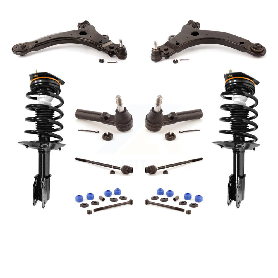 Front Arms Complete Shock Tie Rods Link Sway Bar Kit (10Pc) For 98-02 Oldsmobile Intrigue KSS-103982