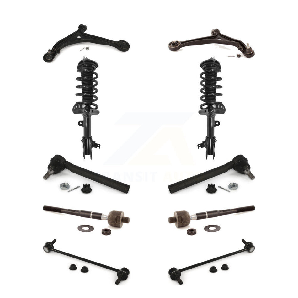 Front Control Arms Assembly And Complete Shock Tie Rods Link Sway Bar Suspension Kit (10Pc) For Honda Odyssey KSS-103989