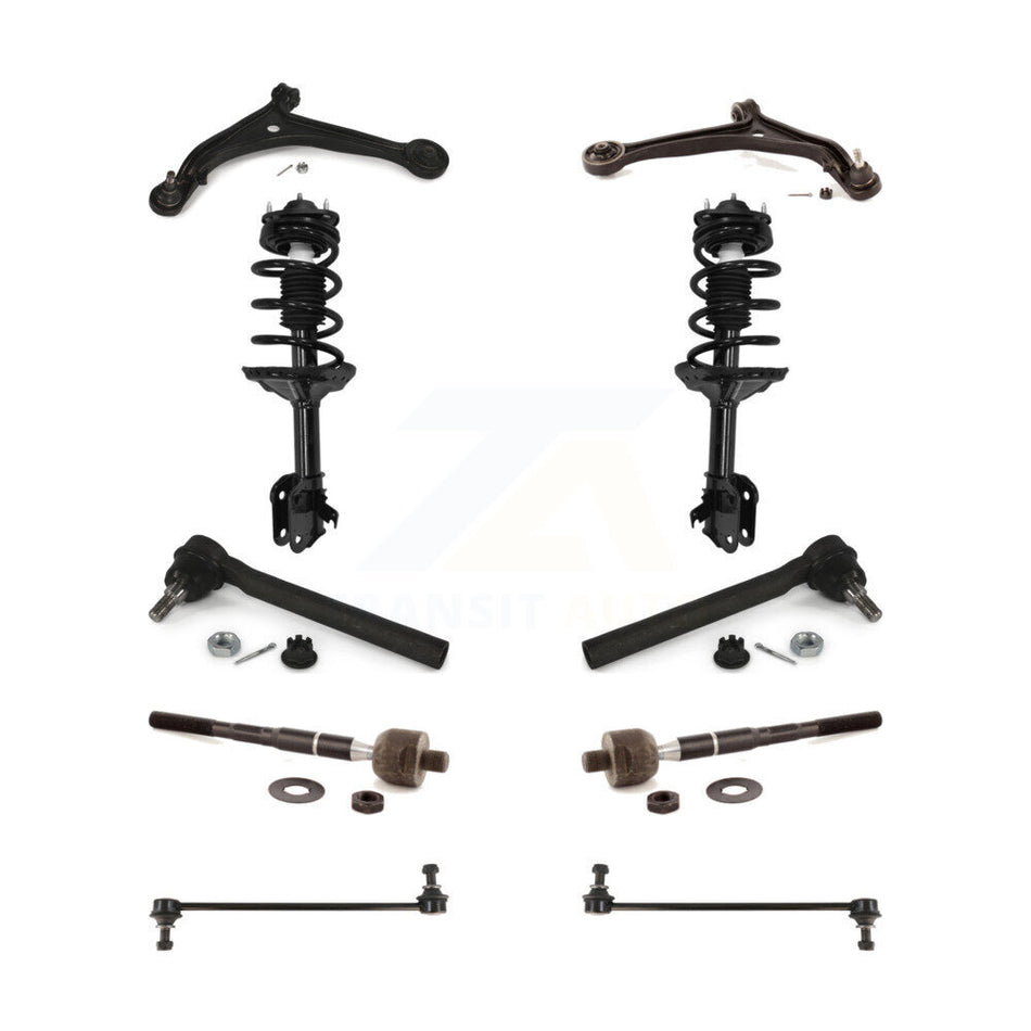 Front Control Arms Assembly And Complete Shock Tie Rods Link Sway Bar Suspension Kit (10Pc) For 2005-2007 Honda Odyssey LX EX EX-L KSS-103996