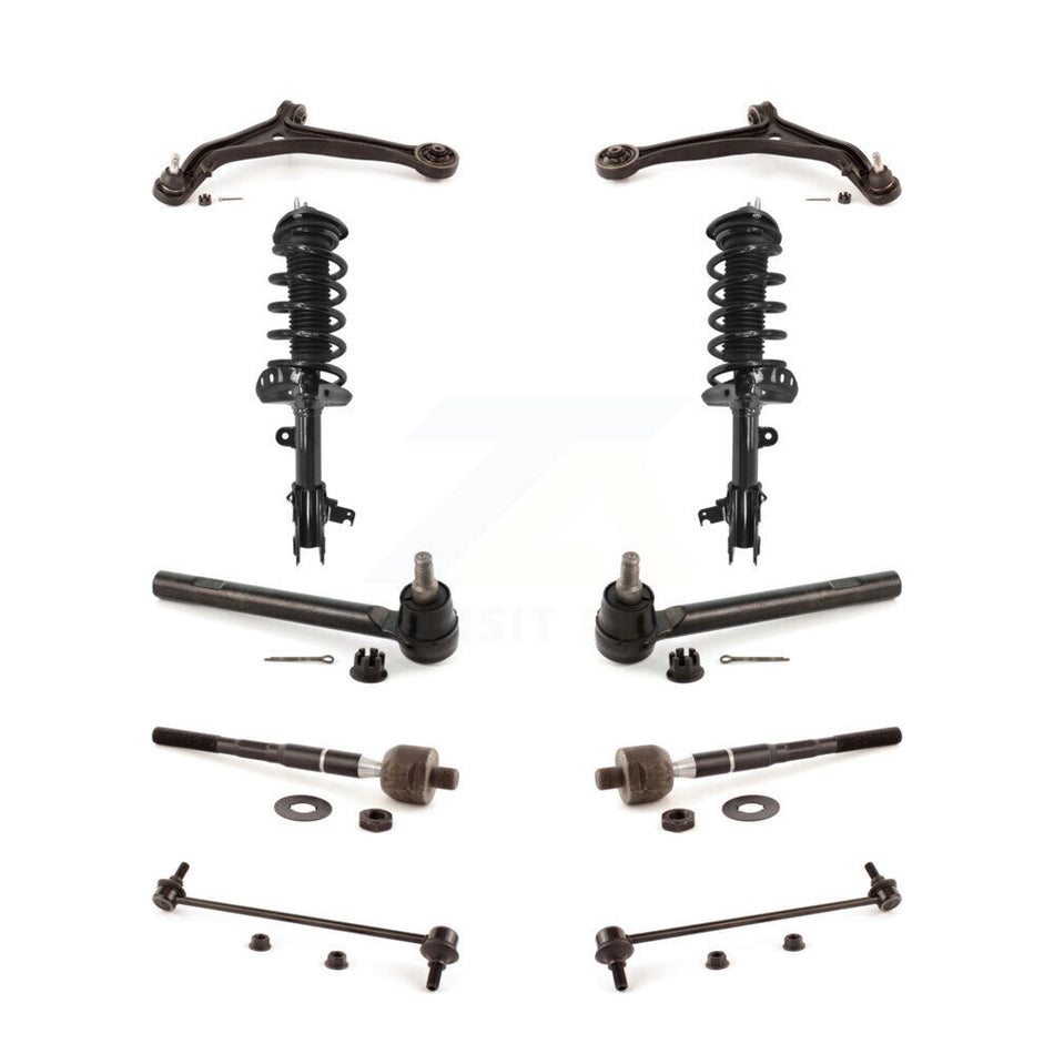 Front Control Arms And Complete Shock Tie Rods Link Sway Bar Kit (10Pc) For Honda Odyssey KSS-104002
