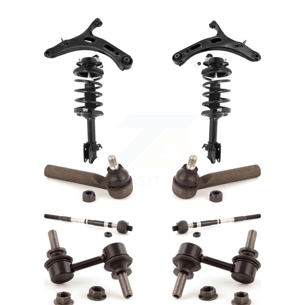 Front Arms And Complete Shock Tie Rods Link Sway Bar Kit (10Pc) For Subaru Outback KSS-104006