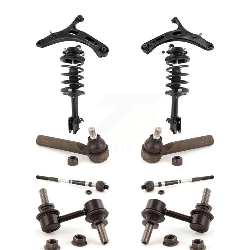 Front Arms And Complete Shock Tie Rods Link Sway Bar Kit (10Pc) For Subaru Outback KSS-104006