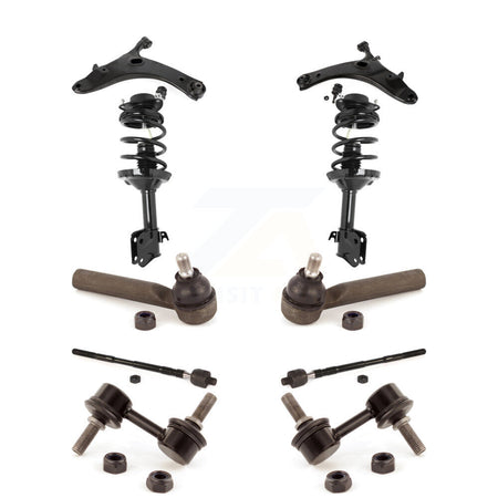 Front Arms And Complete Shock Tie Rods Link Sway Bar Kit (10Pc) For Subaru Forester KSS-104007