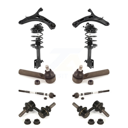 Front Arms & Complete Shock Tie Rods Link Sway Bar Kit (10Pc) For 2010-2014 Subaru Legacy KSS-104008