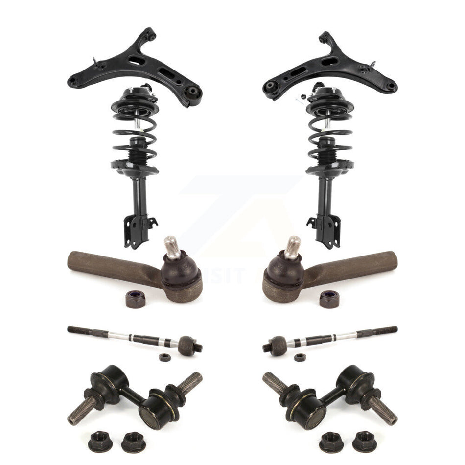 Front Arms & Complete Shock Tie Rods Link Sway Bar Kit (10Pc) For 2010-2014 Subaru Legacy KSS-104008
