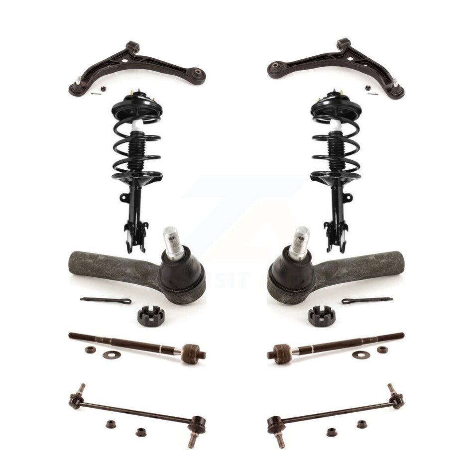 Front Arms & Complete Shock Tie Rods Link Sway Bar Kit (10Pc) For 2002-2004 Honda Odyssey KSS-104009