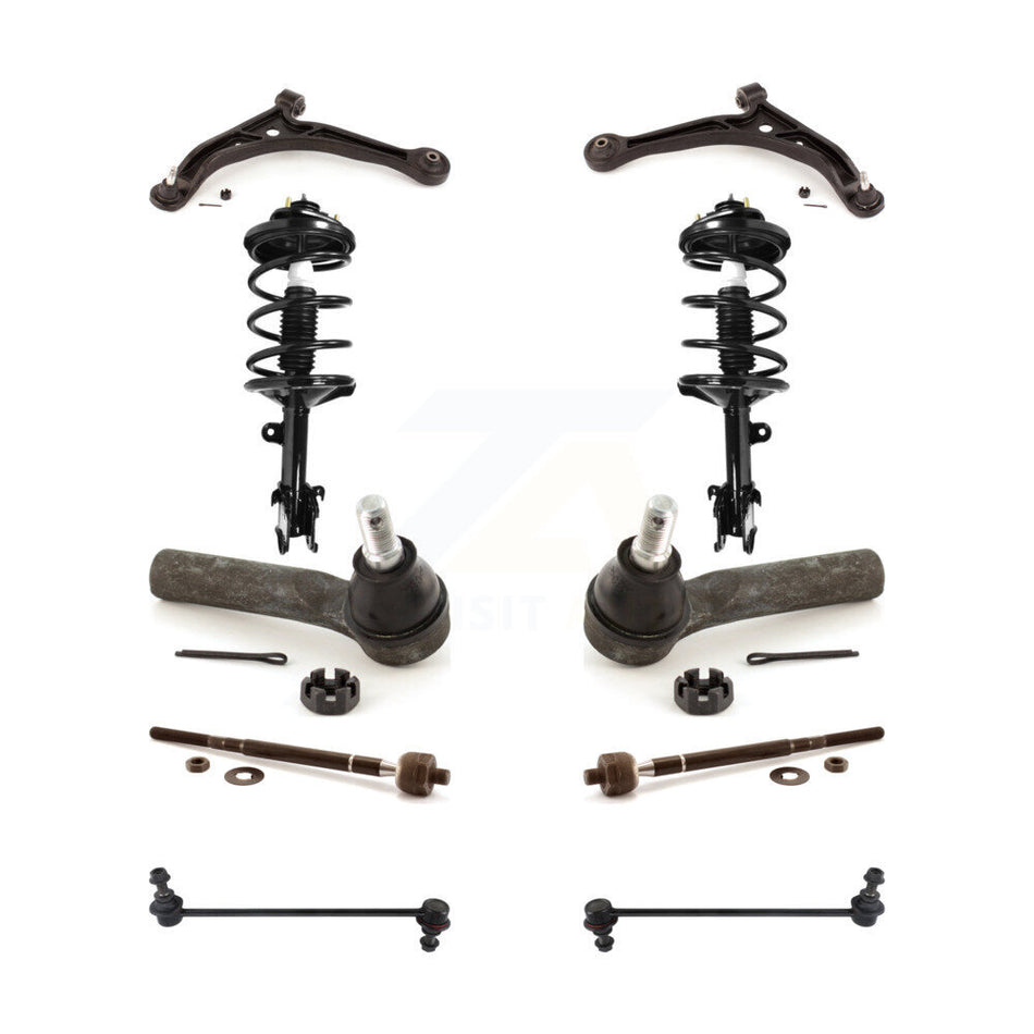 Front Arms & Complete Shock Tie Rods Link Sway Bar Kit (10Pc) For 2002-2004 Honda Odyssey KSS-104009