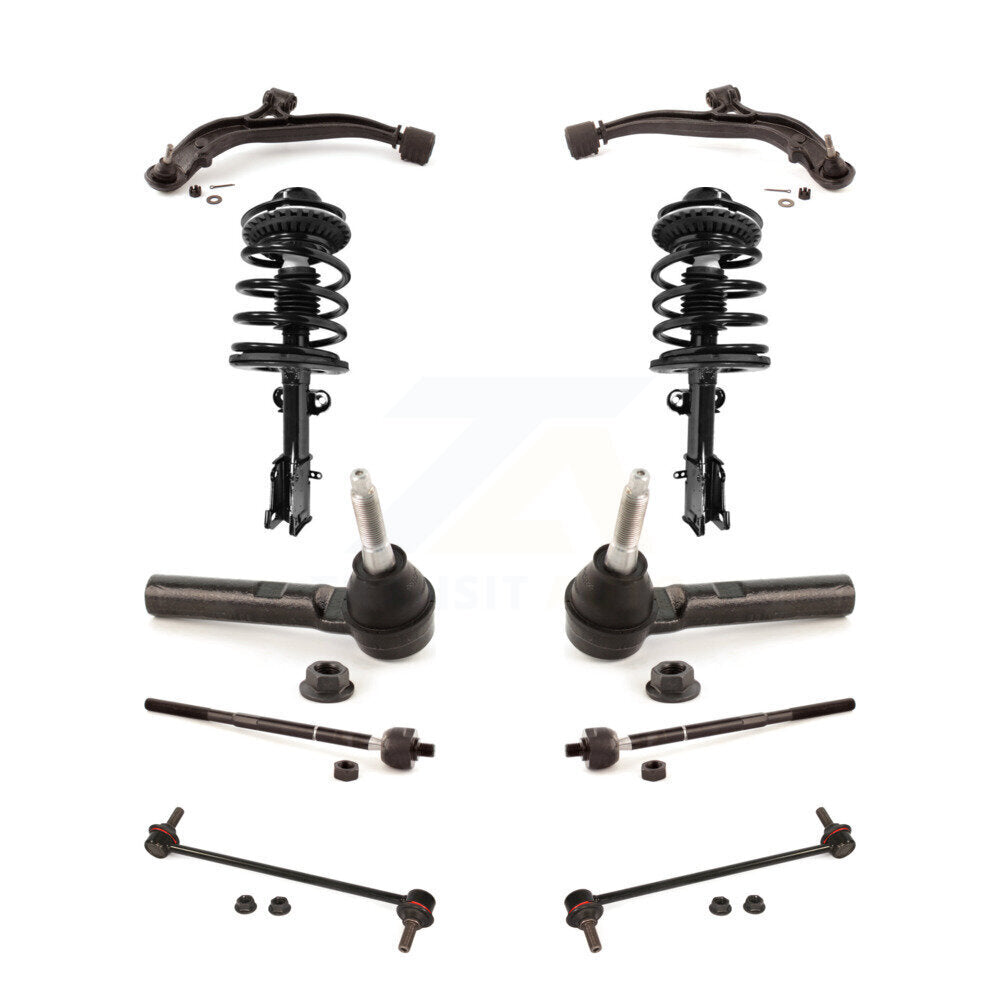 Front Control Arms & Complete Shock Tie Rods Link Sway Bar Kit (10Pc) For Dodge Caravan KSS-104011