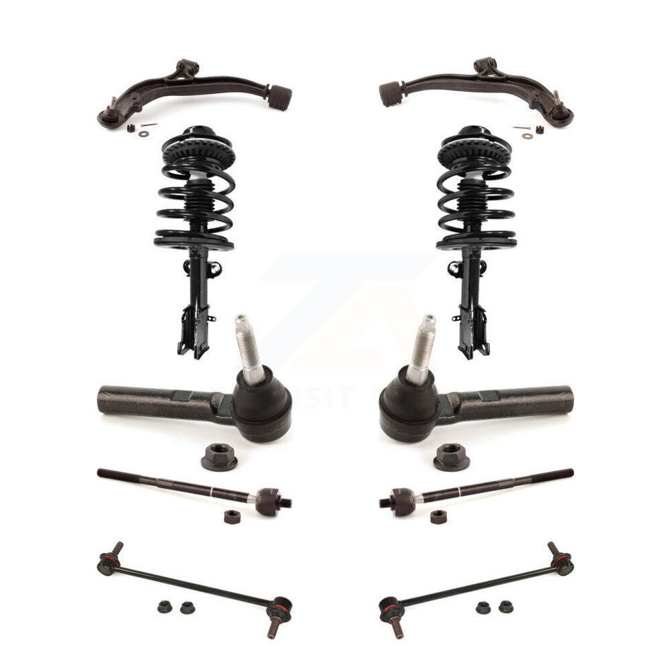 Front Control Arms & Complete Shock Tie Rods Link Sway Bar Kit (10Pc) For Dodge Caravan KSS-104011