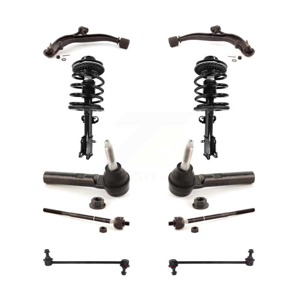 Front Control Arms & Complete Shock Tie Rods Link Sway Bar Kit (10Pc) For Dodge Caravan KSS-104011