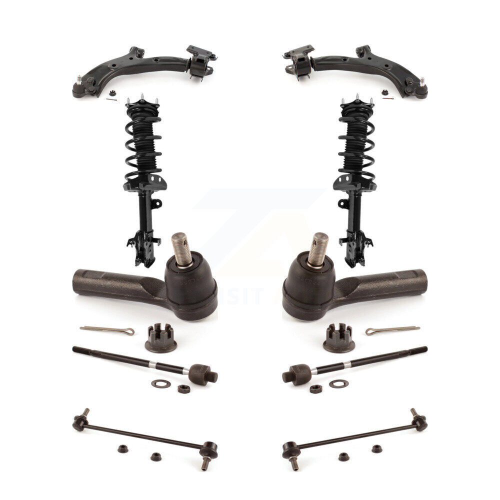 Front Control Arms And Complete Shock Tie Rods Link Sway Bar Kit (10Pc) For Honda CR-V KSS-104017
