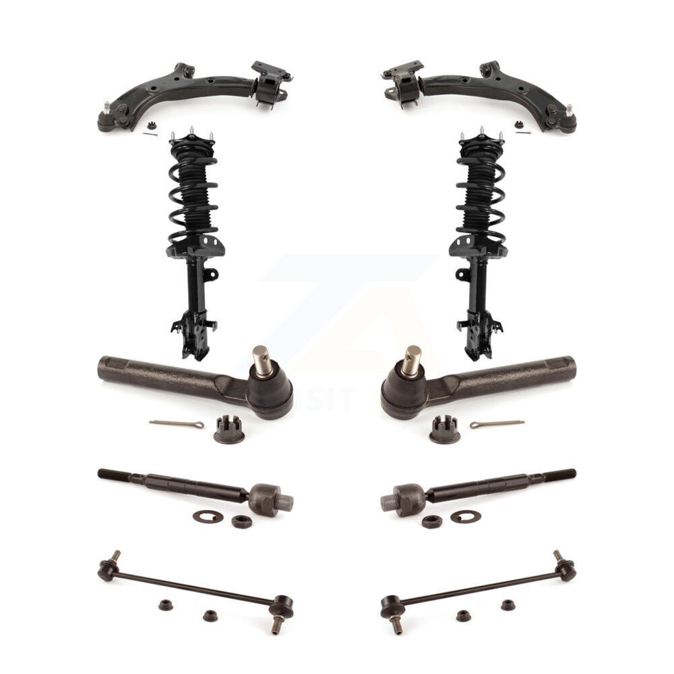 Front Control Arms And Complete Shock Tie Rods Link Sway Bar Kit (10Pc) For Honda CR-V KSS-104018