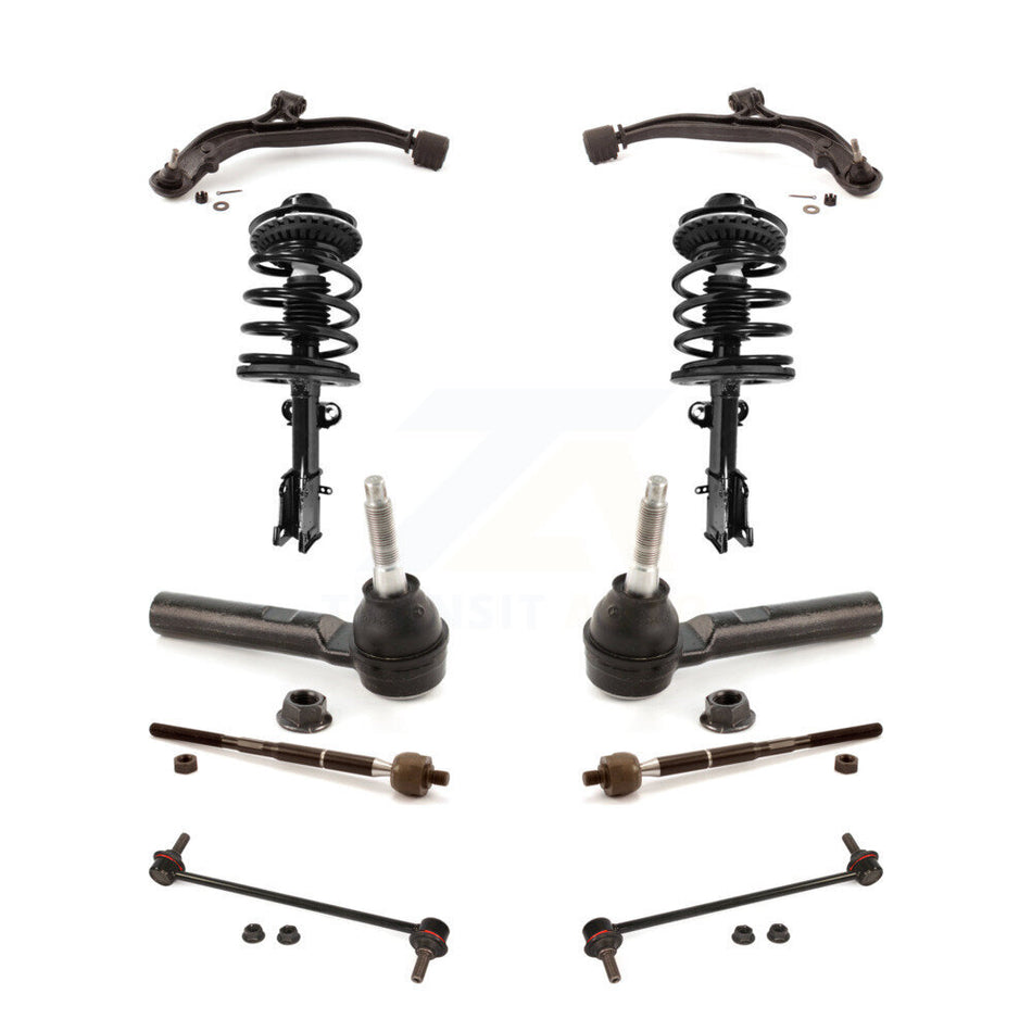 Front Control Arms Complete Shock Tie Rods Link Sway Bar Kit (10Pc) For Dodge Grand Town KSS-104020