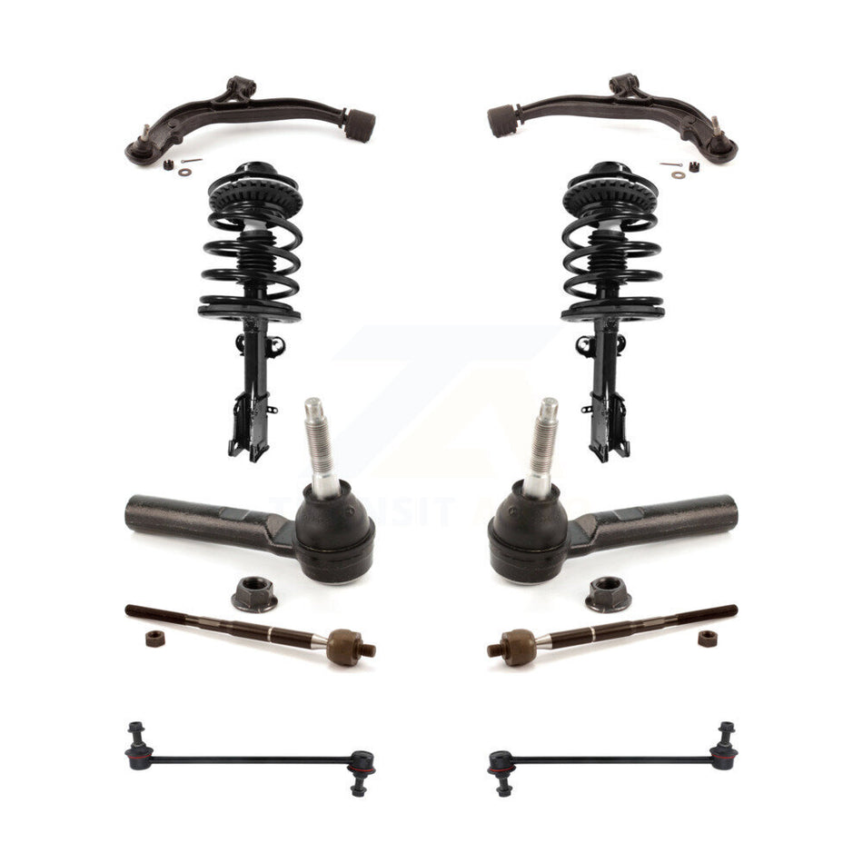 Front Control Arms Complete Shock Tie Rods Link Sway Bar Kit (10Pc) For Dodge Grand Town KSS-104020