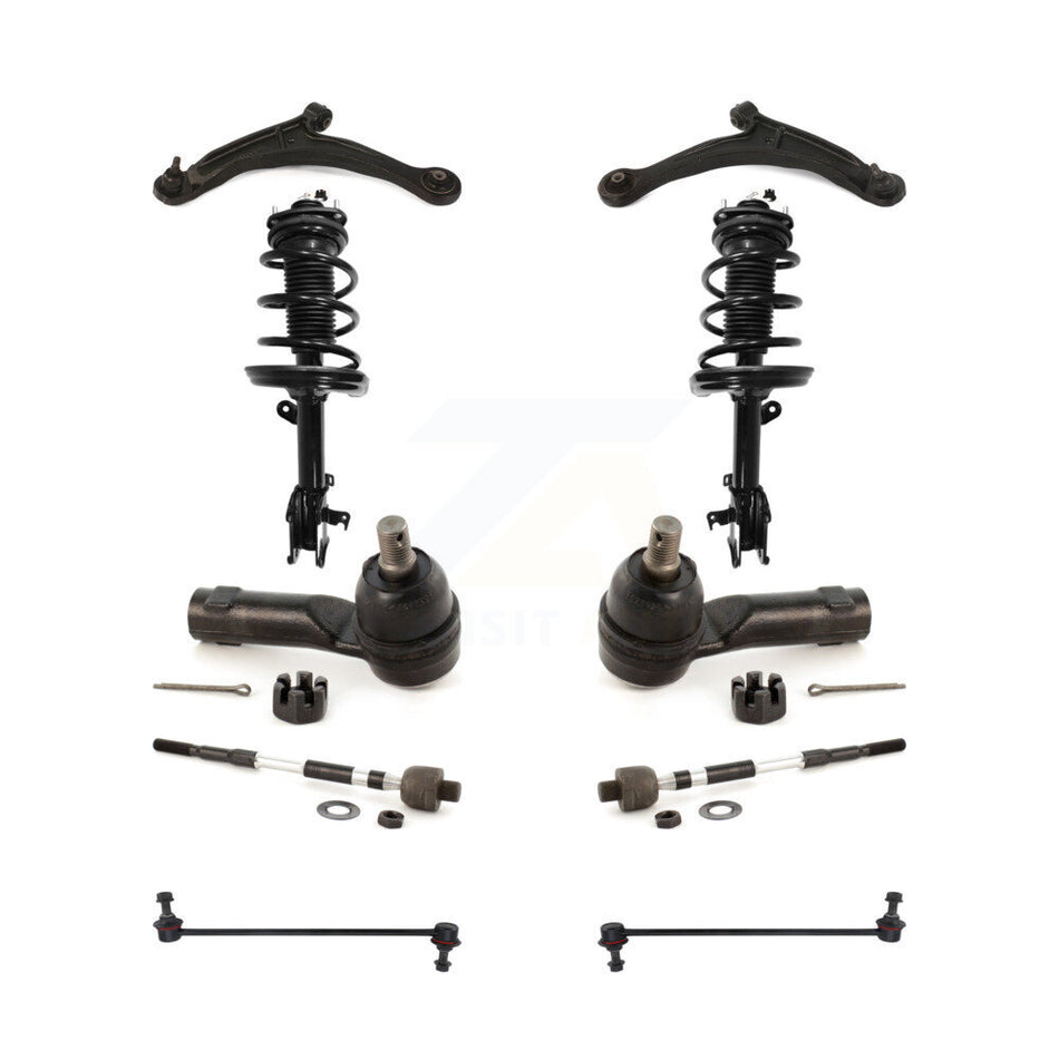 Front Arms Complete Shock Tie Rods Link Sway Bar Kit (10Pc) For 2006-2014 Honda Ridgeline KSS-104024