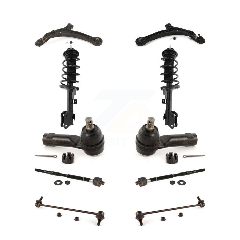 Front Control Arms And Complete Shock Tie Rods Link Sway Bar Kit (10Pc) For Honda Odyssey KSS-104025