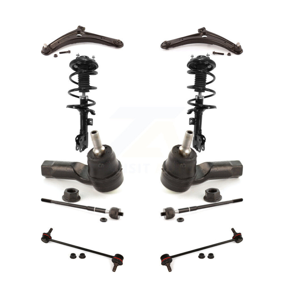 Front Control Arms Complete Shock Tie Rods Link Sway Bar Kit (10Pc) For Mitsubishi Lancer KSS-104026
