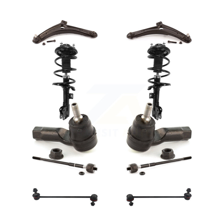 Front Control Arms Complete Shock Tie Rods Link Sway Bar Kit (10Pc) For Mitsubishi Lancer KSS-104026